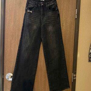 Black Wide-Leg Jeans